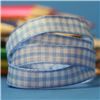 Order 10mm Gingham Ribbon - Sky